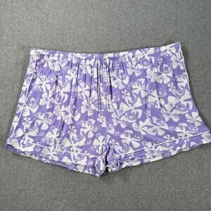 Disney Store Lilo & Stitch Pajama Shorts Lounge Women's 1X Purple/White Elastic